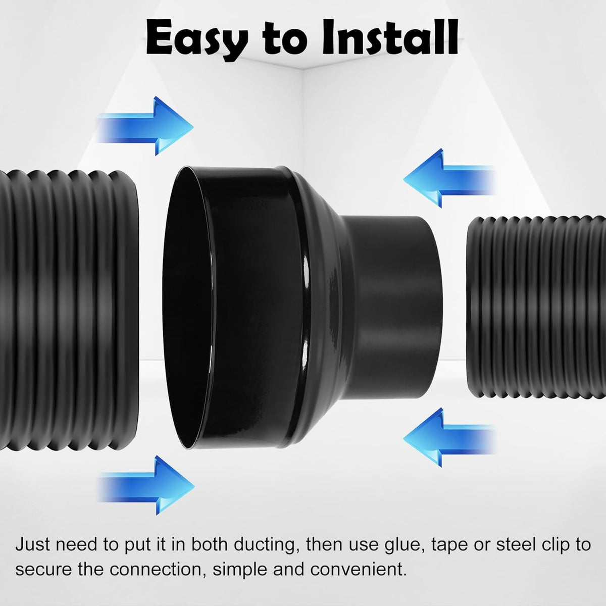 8” to 6” Duct Reducer Adapter (Compatible with AC Infinity S8)