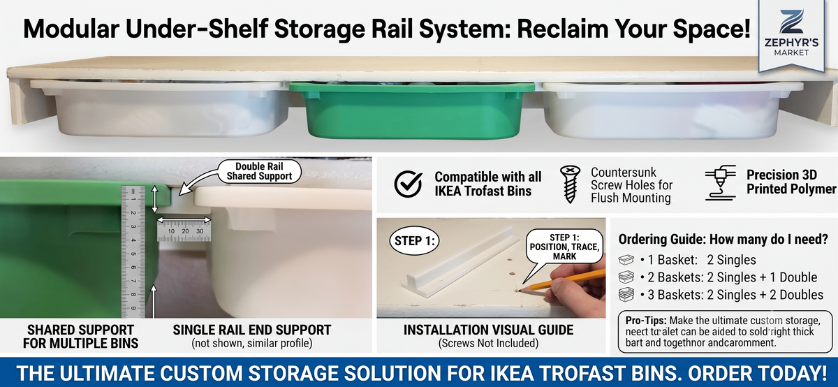 IKEA Trofast Under-Shelf Rails