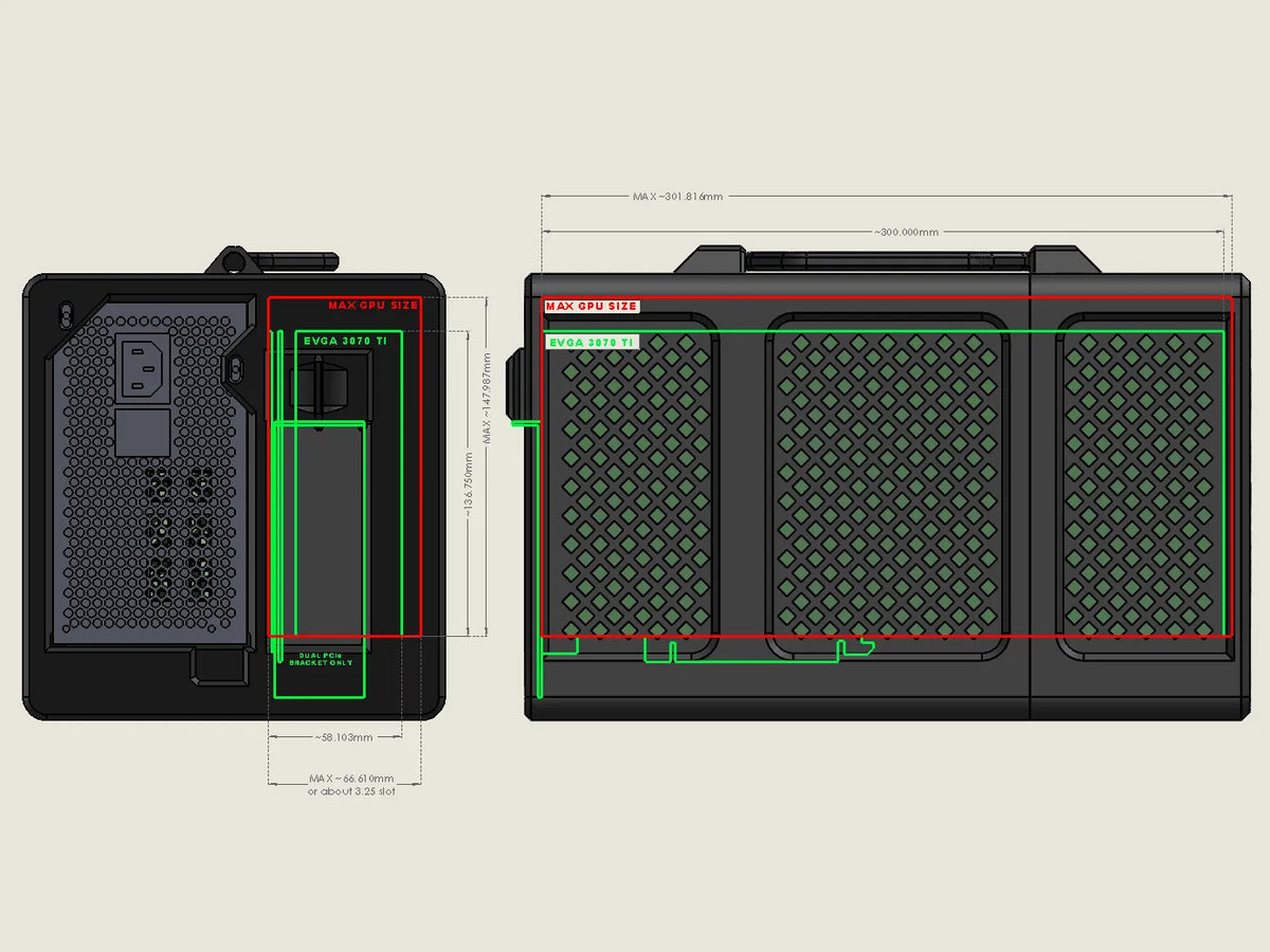 3D Printed Enclosure for Minisforum DEG1 eGPU Dock | Custom Protective Case/Shell