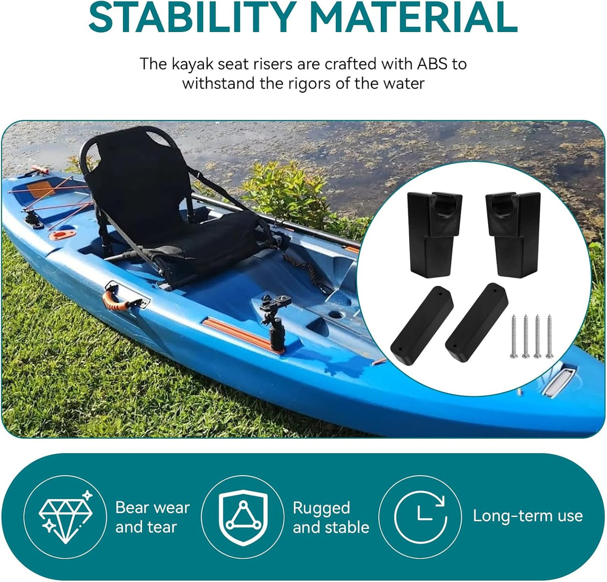 Kayak Seat Riser for Lifetime Tamarack Pro, Kenai Pro, and Teton Angler kayaks (NO SEAT INCLUDED)