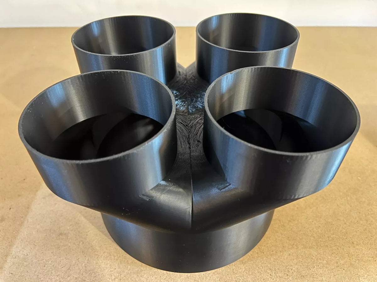 16" to 8" 4-Way Splitter Duct Connection for Woodwork Dust, Grow Tent