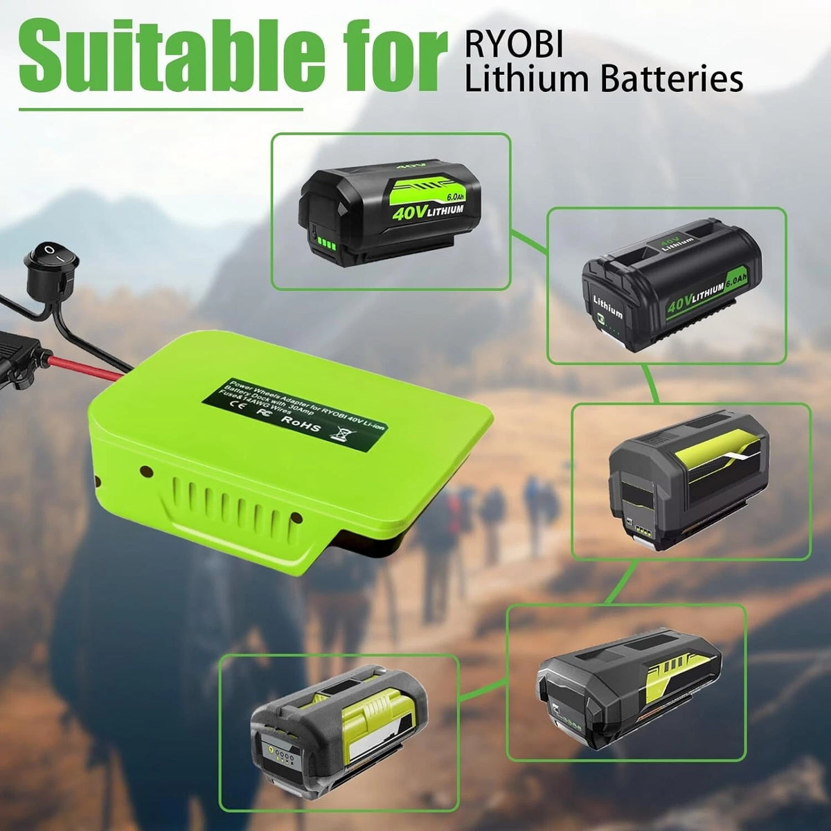 Starlink Mini To Ryobi 40V Battery Power Supply Adapter - Battery MOD for Starlink Mini