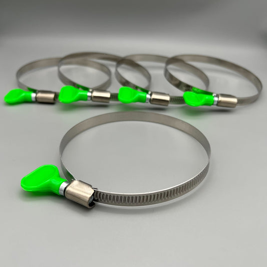 4" Metal Duct Clamps Adjustable Key Type  - Multi pack 5pack or 10pack
