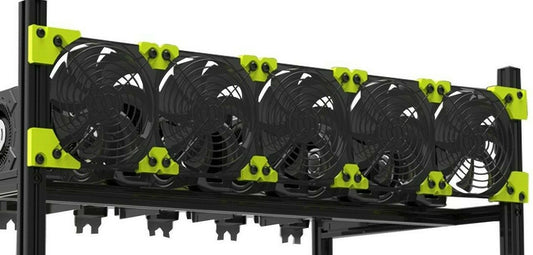 Fan Mounting Bracket 120mm Fans 6-GPU Veddha Mining Rigs New