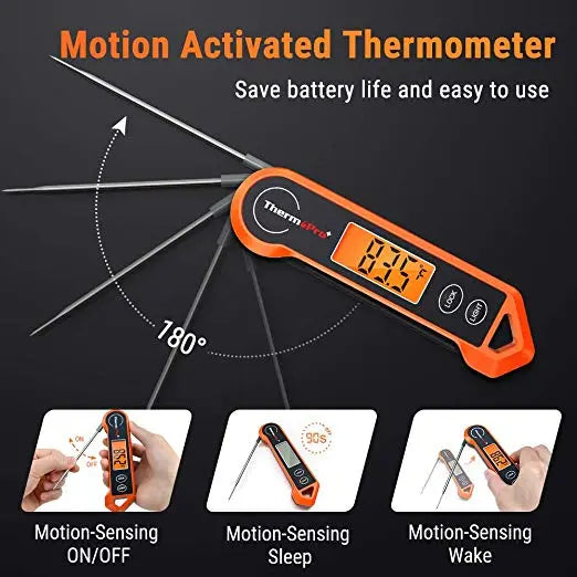 ThermoPro TP19H Digital Meat Thermometer for Cooking with Ambidextrous Backlit and Motion Sensing